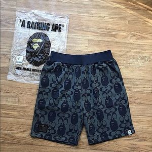Bape A Bathing Ape x Coach Collab Shorts